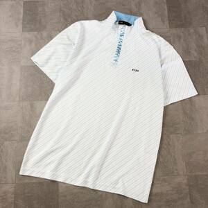 XXIO XXIO half Zip short sleeves shirt border stripe Golf wear light blue size M