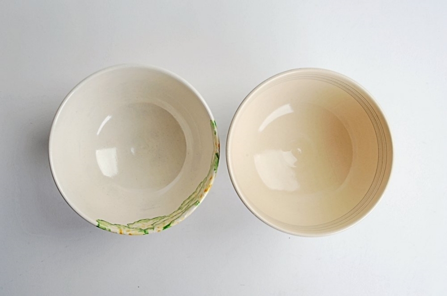 十六代永楽善五郎即全紅毛写葉牡丹、色絵いつみ茶碗2点共箱付茶道具