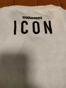 ディースクエアード DSQUARED2 ディースク D2 Tシャツ 白 ICON Mサイズ 半袖 FUCKIN FREEZING タグ付 アイコン