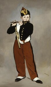 【フルサイズ版】エドゥアール・マネ 笛吹きの少年 1866年 オルセー美術館 壁紙ポスター 特大576×980mm はがせるシール式 004S1