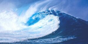  wave big wave large wave tube surfing sea panorama wallpaper poster extra-large version 1152×576mm is ... seal type 011S1