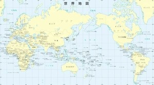 世界地図 メルカトル 絵画風 壁紙ポスター 1043×576mm （はがせるシール式）010S1