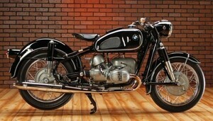 BMW R50 1955-60 year Earl's Fork Vintage bike picture manner wallpaper poster 603×343mm( is ... seal type )003S2