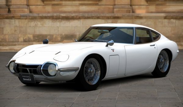 Toyota 2000GT Ранняя модель колеса с проволочными спицами 1967 года, знаменитый автомобиль в стиле окраски, обои, постер, очень большое издание, 979 x 576 мм (тип съемной наклейки) 016S1, Товары автомобильной тематики, По производителю автомобиля, Тойота