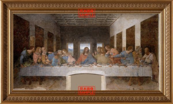 [Full size version/frame printing] The Last Supper Jesus Christ Leonardo da Vinci Wallpaper Poster 603 x 360mm Peelable Sticker 001SGL2, painting, oil painting, religious painting