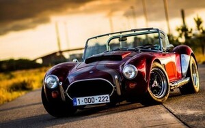 Art hand Auction Обои Shelby Cobra SC Red Toyota в стиле живописи, постер, очень большая широкая версия, 921 x 576 мм (тип отслаиваемой наклейки) 005W1, Товары автомобильной тематики, По производителю автомобиля, Форд