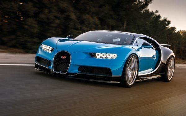 Bugatti Chiron 2016 Blue 1500ps Limited to 500 units worldwide Painting style wallpaper poster Extra large wide version 921 x 576 mm (peelable sticker type) 002W1, car, motorcycle, Automobile related goods, others