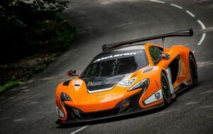 マクラーレン 650S GT3 チューニングカー 2014年 絵画風 壁紙ポスター 特大ワイド版 921×576mm はがせるシール式 001W1