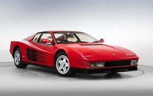 Art hand Auction Ferrari Testarossa Pininfarina 1987 Supercar Papier peint de style peinture Poster extra large 921 x 576 mm Autocollant pelable 001W1, Biens liés à l'automobile, Par constructeur automobile, Ferrari