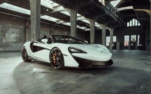 Art hand Auction McLaren 570S Spider Novitec 2018 Supercar style peinture papier peint affiche large Version 603x376mm autocollant pelable Type 003W2, voiture, moto, Biens liés à l'automobile, autres