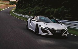 Art hand Auction ホンダ 新 NSX 白 絵画風 壁紙ポスター 特大ワイド版921×576mm(はがせるシール式)001W1, 自動車関連グッズ, 自動車メーカー別, ホンダ