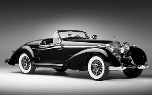 メルセデス ベンツ 540K ロードスター 1936年 スーパーチャージャー M 壁紙ポスター 特大ワイド版921×576mm はがせるシール式 002W1