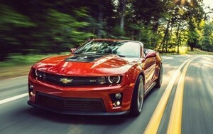  Chevrolet Camaro 5 поколения ZL1 с откидным верхом 2012 год обои постер очень большой широкий версия 921×576mm. ... наклейка тип 011W1