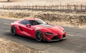 トヨタ FT-1 コンセプトカー レッド TOYOTA 絵画風 壁紙ポスター ワイド版921×576mm （はがせるシール式） 003W1