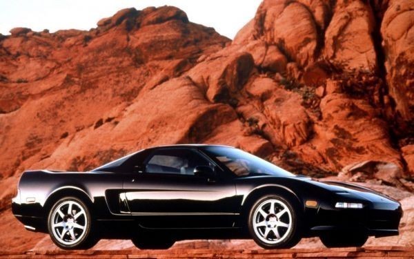 ホンダ アキュラ NSX 黒 1990年 絵画風 壁紙ポスター 特大ワイド版921×576mm(はがせるシール式)005W1, 自動車関連グッズ, 自動車メーカー別, ホンダ