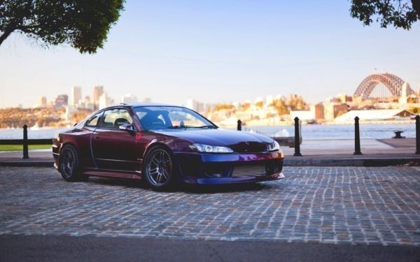 Nissan Silvia S15 Spec R Violet 1999 Style peinture papier peint poster extra large version 921 x 576 mm (type d'autocollant pelable) 001W1, Biens liés à l'automobile, Par constructeur automobile, Nissan