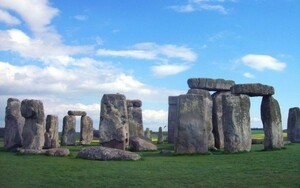  Stone henji World Heritage . история времена Англия бог . энергия обои постер очень большой широкий версия 921×576mm. ... наклейка тип 004W1