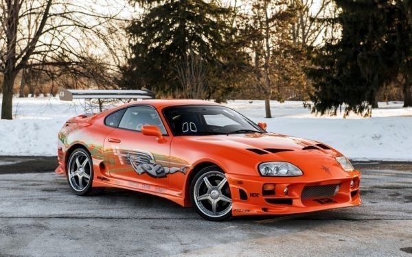 Toyota Supra A80 Tuning Car 1996 Painting Style Wallpaper Poster Extra Large Wide Version 921 x 576mm (Removable Sticker Type) 004W1, Automobile related goods, By car manufacturer, Toyota