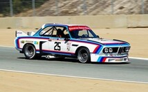 BMW 3.0 CSL (Group 2) E9 レースカー 1975年 絵画風 壁紙ポスター 特大ワイド版 921×576mm はがせるシール式 009W1_画像1