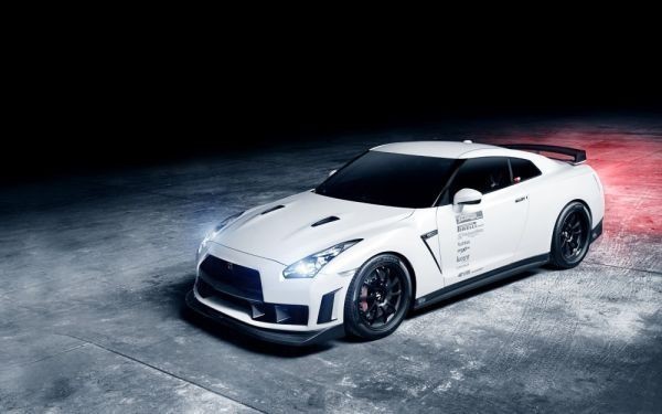 Nissan GT-R R35 среднесрочный заказ, белые обои в стиле Nissan, постер, очень большая широкая версия, 921 x 576 мм (отклеиваемая наклейка) 037W1, Товары автомобильной тематики, По производителю автомобиля, Ниссан