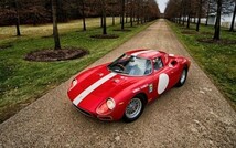 名車 フェラーリ 250 LM 1964年 絵画風 壁紙ポスター 特大ワイド版921×576mm（はがせるシール式） 003W1_画像1