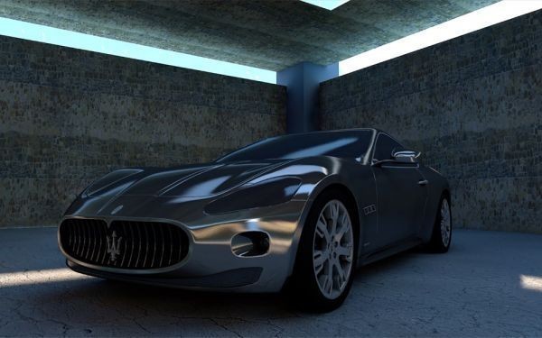 玛莎拉蒂 GranTurismo 2007 绘画风格壁纸海报, 宽版 603 x 376 毫米(可剥离贴纸类型) 001W2, 古董, 收藏, 车辆, 车