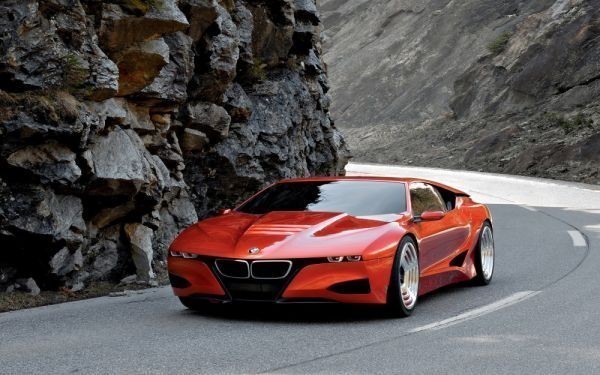 BMW M8 Supercar Red 2016 Painting Style Wallpaper Poster Wide Version 603 x 376mm Peelable Sticker 001W2, Automobile related goods, By car manufacturer, BMW
