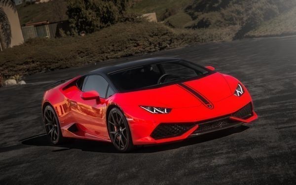 Papier peint de style peinture rouge Lamborghini Huracan, affiche extra large, version 921 x 576 mm (type d'autocollant pelable) 001W1, voiture, moto, Biens liés à l'automobile, autres