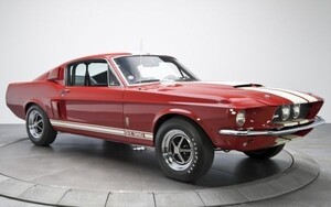  Ford she ruby * Mustang GT350 1967 year red picture manner wallpaper poster extra-large wide version 921×576mm( is ... seal type )006W1