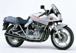 スズキ GSX1100S （SR） カタナ KATANA 1994年 名車 絵画風 壁紙ポスター A2版 594×420mm（はがせるシール式） 012A2