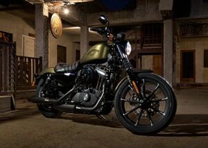 ハーレー ダビッドソン XL883N Iron スポーツスター 2017年 絵画風 壁紙ポスター A2版 594×420mm はがせるシール式 009A2