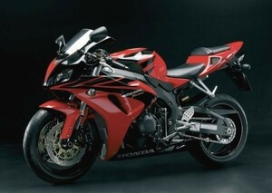 ホンダ CBR1000RR 2005年 スーパーバイク バイク 絵画風 壁紙ポスター 特大A1版 830×585mm はがせるシール式 001A1