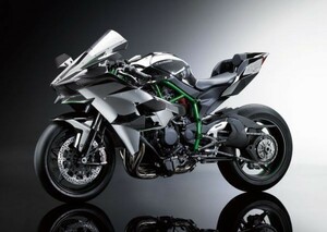  Kawasaki Ninja H2R 2017 год картина способ обои постер A1 версия 830×585mm(. ... наклейка тип )004A1