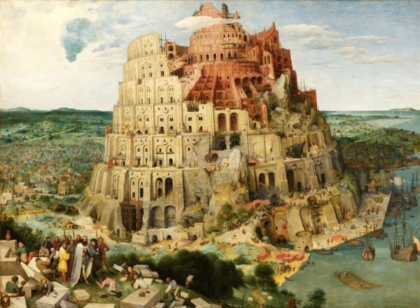 [Vollformatversion] Turm zu Babel Pieter Bruegel 1563 Babylon Tapetenposter, extragroß, 799 x 585 mm, abziehbarer Aufkleber 004S1, Malerei, Ölgemälde, Abstraktes Gemälde