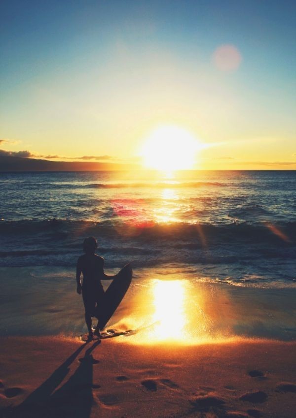日の出とサーファー 朝陽のビーチ 海 サーフィン 絵画風 壁紙ポスター 特大A1版 585×830mm(はがせるシール式)015A1, サーフィン, 記念品, 関連グッズ, その他
