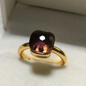  free shipping 14 number Pomellato. like candy ring amethyst color × Gold 