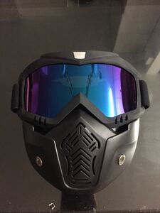 マスク★紫 新品 バイク スキー スノボー サバゲー ゴーグル ヘルメット 定形外郵便510円