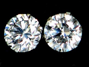 [ gem shop head office ] total 0.686ct D-SI2-VeryGood D-SI2-Good natural diamond PT900 earrings (GGS gem expert evidence .so-ting( inspection proof ) attaching )