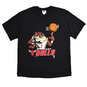 【XLサイズ】 90S ルーニーテューンズ タズマニアンデビル シカゴブルズ コラボ キャラクター Tシャツ メンズXL Looney Tunes 古着 BA3670