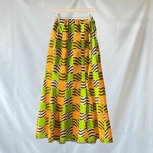  Africa mbatik orange зеленый Brown maxi flair юбка длинная юбка рисунок 