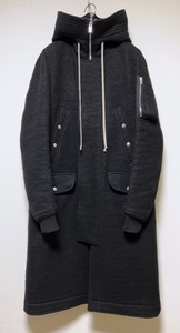 Rick Owens リックオウエンス メガパーカー MEGAPARKA コート モッズコート　RU18F1980-WB　ウール　リブ　ロング　フーディ　フード