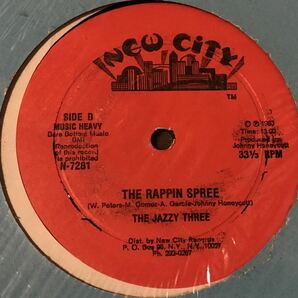 The Jazzy Three - The Rappin Spree US Original盤 12インチ Old School Disco Boogie Rapの画像2