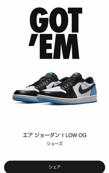 Nike Air Jordan 1 Low OG ブラック&ダークパウダーブルー