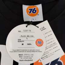 L　①ユニオン76　ナナロク　新品　半袖Tシャツ トップス　黒　綿100%　メンズ紳士　76ルブリカンツ　76Lubricants　76lubricants　自動車_画像5