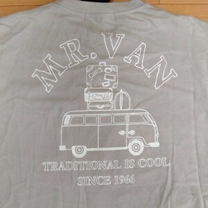 M ミスターヴァン MR.VAN 新品　半袖Tシャツ トップス カットソー バックプリント 胸ポケット　タイプ2風プリント メンズ紳士 アウトドア 