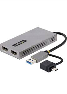 【未使用品】　StarTech.com ディスプレイアダプター/USB-C & A/2x HDMI/11cm cbl/Win & mac No.443