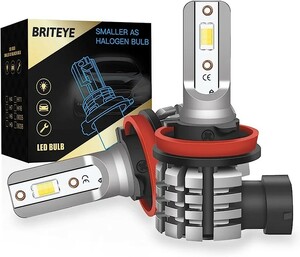 【未使用】Briteye H8 H11 H16 LEDフォグランプ 2色切り替え 6500Kホワイト/イエロー 3000K H11 LEDバルブ CSPチップ搭載 ファンレス149