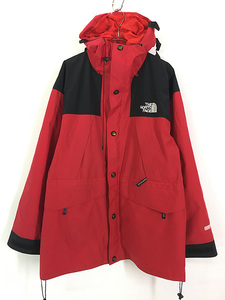 古着 90s TNF The North Face GORE-TEX ゴア マウンテン ジャケット パーカー 赤×黒 L 古着