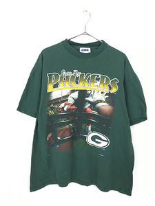 古着 90s NFL Green Bay Packers パッカーズ グラフィック Tシャツ L 古着