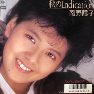 秋のIndication　南野陽子　シングルレコード　ドーナツ盤　邦楽　レトロ